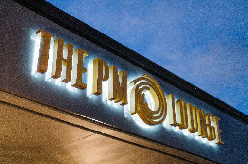The PM Lounge Sign
